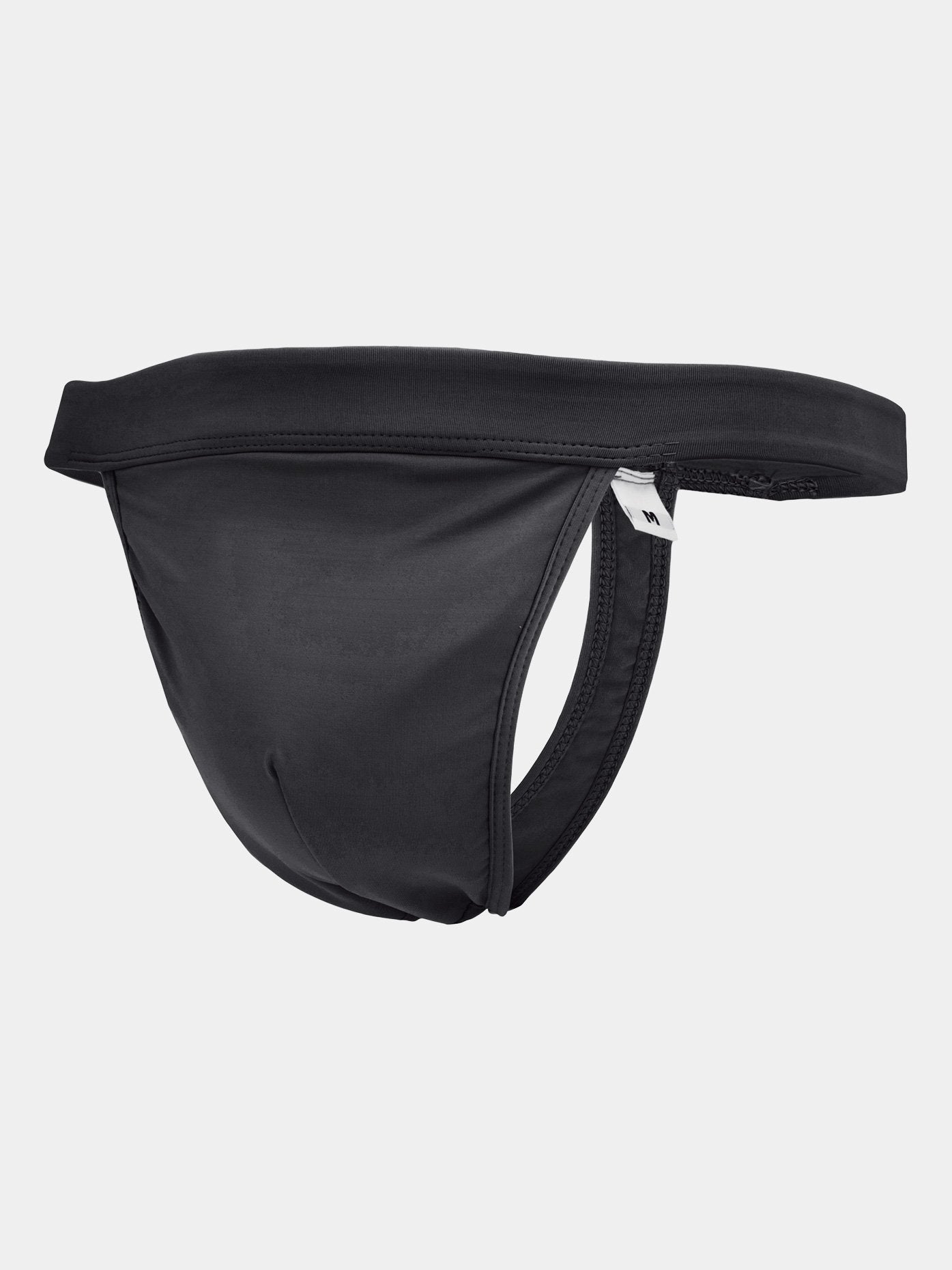 Mens 'Kamil' Thong Black Dance Belt: Supportive and comfortable dance belt designed for men